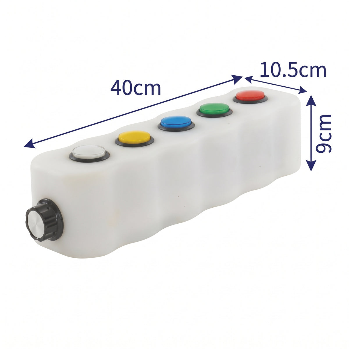 Ergonomic Wave Wireless Sensory Light Controller (40cm) – 5-Button Color Switcher & Speed Dial for Infinity Mirrors, Light Columns & Bubble Tubes (Model HTSS-22)