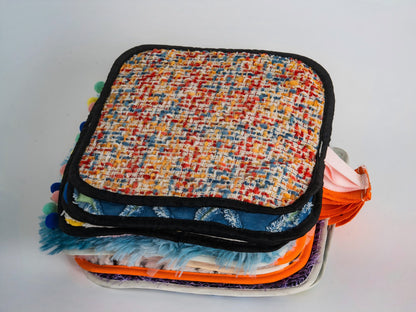 12-Piece Portable Sensory Fabric Set with Tote Bag – Double-Sided Multi-Texture Tactile Squares for OT Therapy, Autism & Early Learning