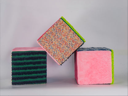 Multi-Sensory Tactile Cube (30cm) – 6-Sided Sensory Activity Block with Reversible Sequins, Plush & Textured Fabrics for OT Therapy & Kids