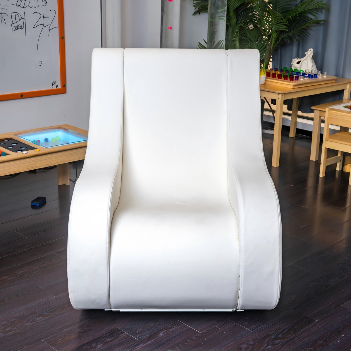 Sensory Rocking Chair for Kids – Ergonomic Vestibular Stimulation Rocker with Premium Leatherette for OT Therapy, Autism & Sensory Rooms