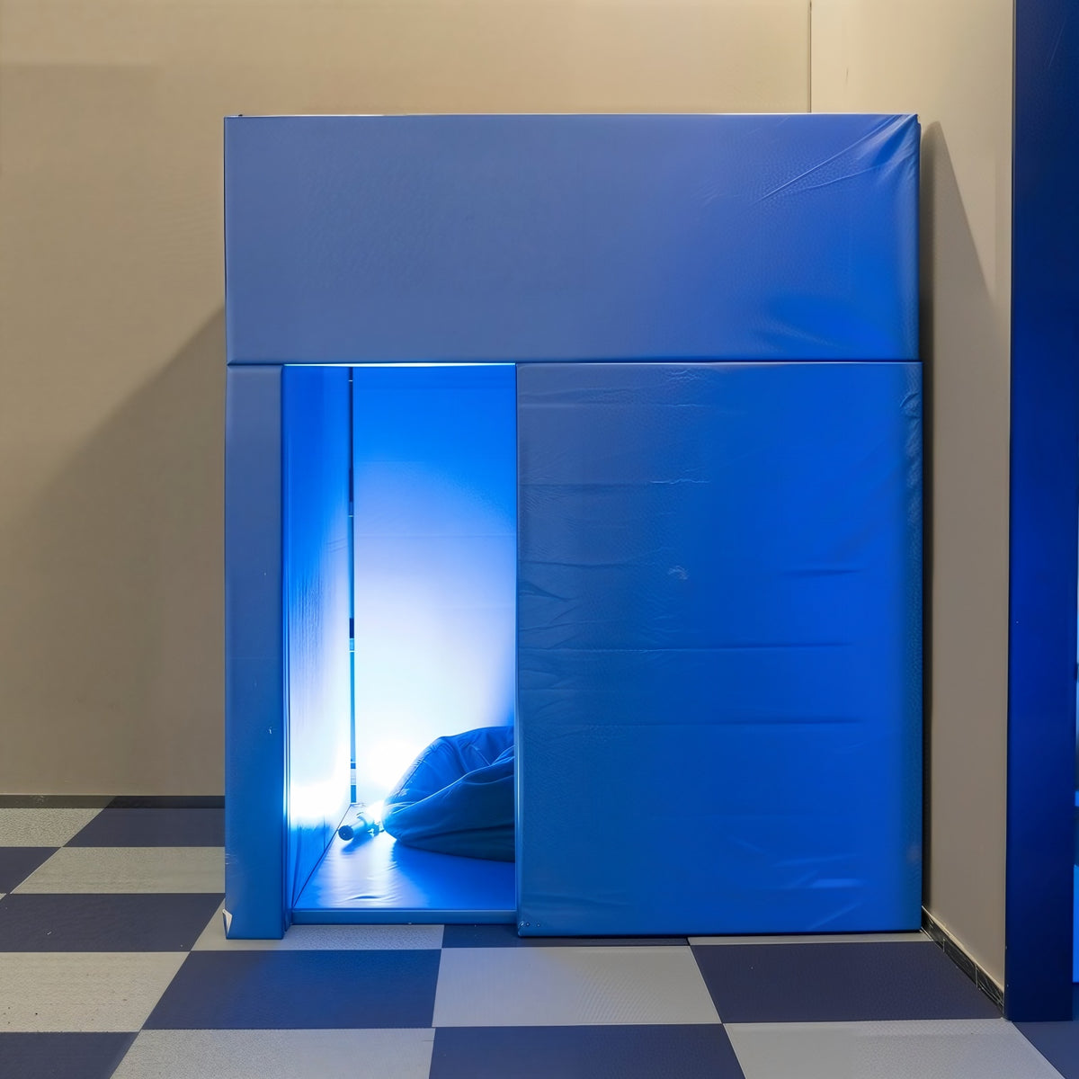 Large Padded Sensory Den Sound-Dampening Calm Down Safe Space with Soft PU Leather for Autism, ADHD & Sensory Rooms