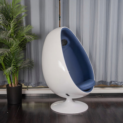 360° Swivel Sensory Egg Pod Chair – Bluetooth Vibroacoustic Music Pod with Bass Vibration for Autism, OT Therapy & Relaxation