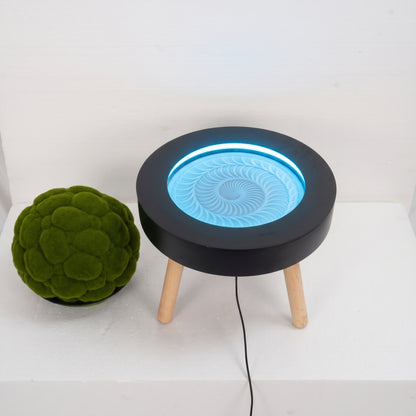 Smart Sand Art Table (45.5cm, Black) – Automated Sand Drawing Table with App Control, Dynamic RGB Ambient Light & Detachable Legs for Mindfulness & Sensory Rooms