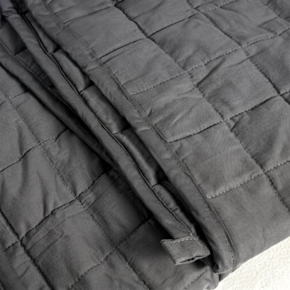 Large Deep Touch Pressure Weighted Blanket (180x125cm) – Full-Body Sensory Calming Blanket in Classic Grey for Anxiety Relief, Sleep & Therapy