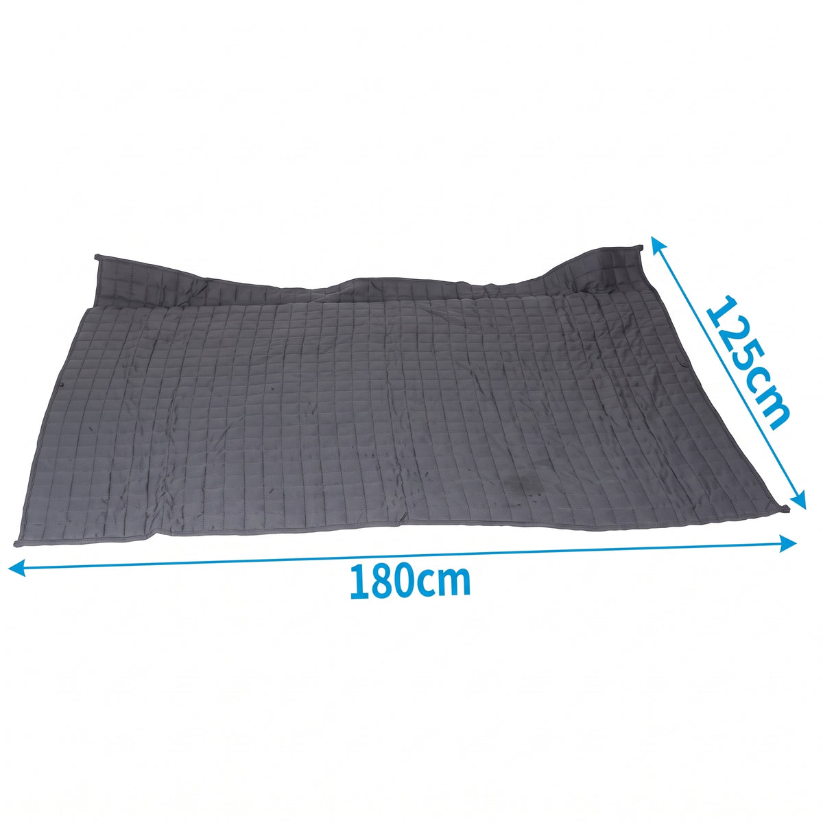Large Deep Touch Pressure Weighted Blanket (180x125cm) – Full-Body Sensory Calming Blanket in Classic Grey for Anxiety Relief, Sleep & Therapy