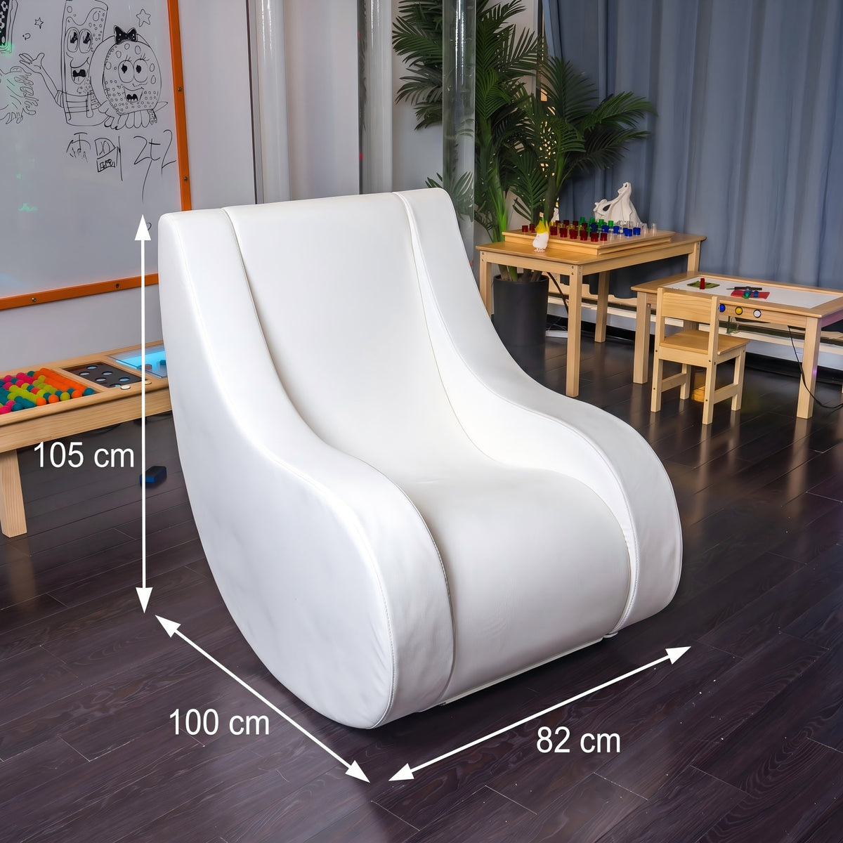 Sensory Rocking Chair for Kids – Ergonomic Vestibular Stimulation Rocker with Premium Leatherette for OT Therapy, Autism & Sensory Rooms