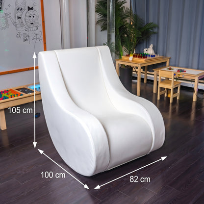 Sensory Rocking Chair for Kids – Ergonomic Vestibular Stimulation Rocker with Premium Leatherette for OT Therapy, Autism & Sensory Rooms