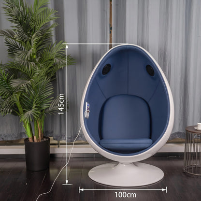 360° Swivel Sensory Egg Pod Chair – Bluetooth Vibroacoustic Music Pod with Bass Vibration for Autism, OT Therapy & Relaxation