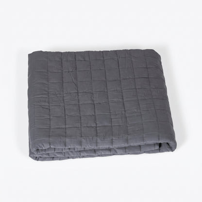 Large Deep Touch Pressure Weighted Blanket (180x125cm) – Full-Body Sensory Calming Blanket in Classic Grey for Anxiety Relief, Sleep & Therapy
