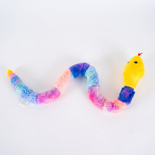 Multi-Sensory Bendable Plush Snake 3.0 (107cm) – Poseable Articulated Joint Snake with Soothing Rain Rattle Beads & Fluffy Fur for Autism, OT & Fidget Therapy